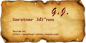 Gerstner János névjegykártya